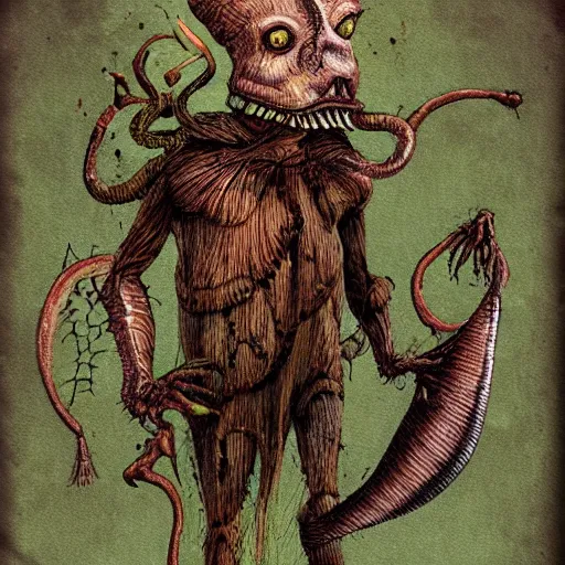 Image similar to bestiary of whimsical uncanny creatures from the depths of the unconscious psyche