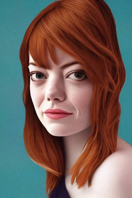 Image similar to 📷 emma stone the ice - cream cone 🍦, made of food, head portrait, dynamic lighting, 4 k