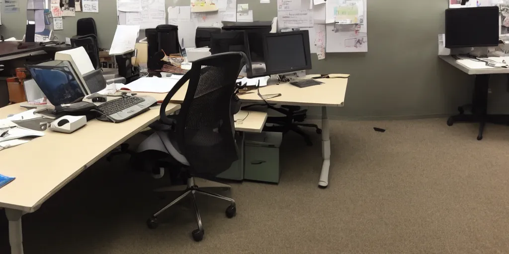 Image similar to Defecation, boss' desk