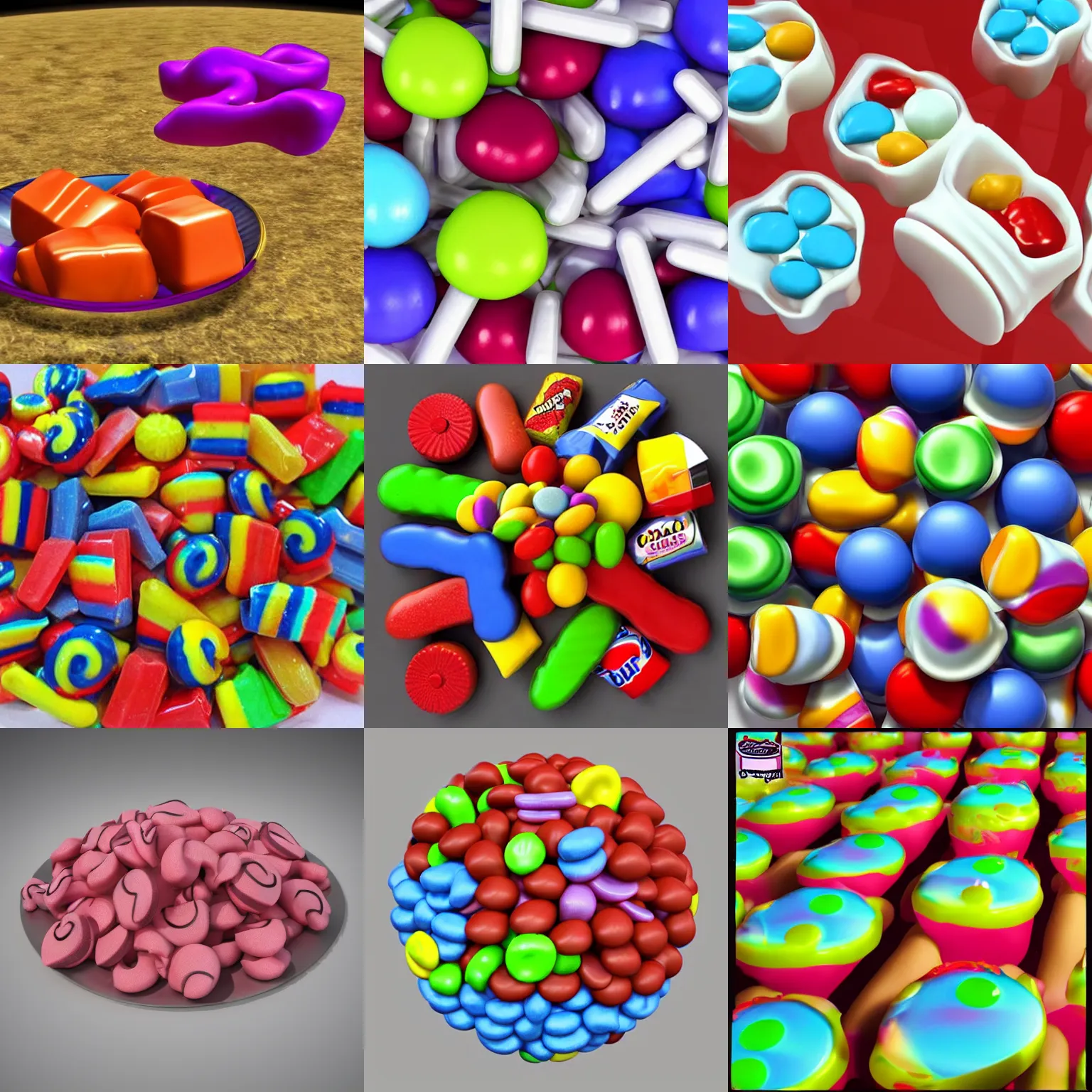 Prompt: the tastiest candy known to man, highly appetizing 3D picture,