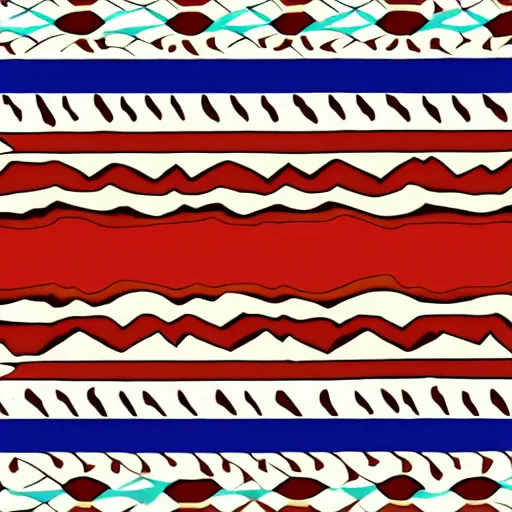 Image similar to an abstract patterned flag for a tribal society