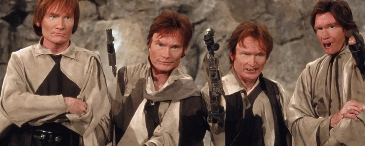 Image similar to conan obrien in star wars episode iv