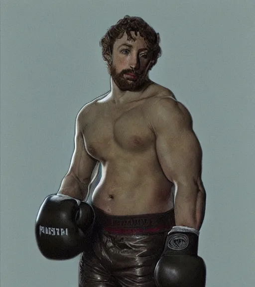 Prompt: Gigachad Sam Hyde ready for battle, boxing stance, wearing the gloves of death, sigma male, accurately portrayed, portrait art by alphonse mucha and greg rutkowski, highly detailed, digital painting, concept art, illustration, dim lighting with twilight rays of sunlight, trending on artstation, very detailed, smooth, sharp focus, octane render, close up