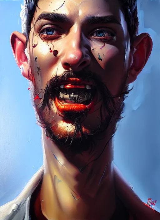 Image similar to a _ fantasy _ style _ portrait _ painting _ of street tramp oil _ painting _ unreal _ 5 _ daz. _ rpg _ portrait _ extremely _ detailed _ artgerm _ greg _ rutkowski _ greg