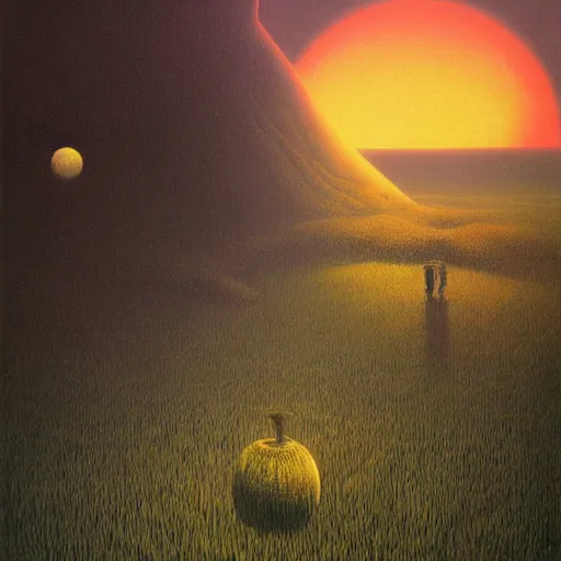 Image similar to stardew valley by zdzisław beksinski