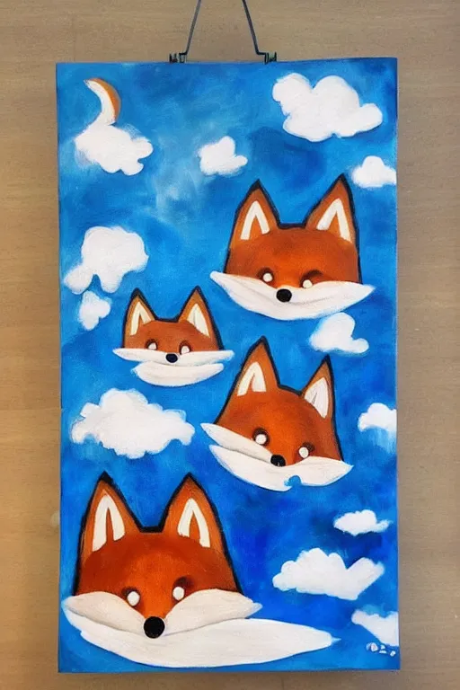 Image similar to 🦊☁️🎨🖌️