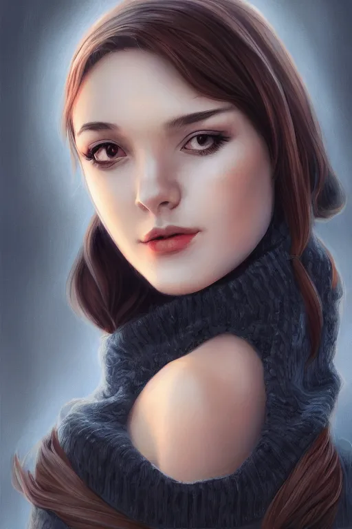 Image similar to virgin killer sweater portrait, by artgerm, WLOP