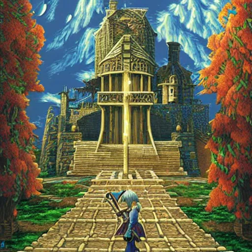 Prompt: Final Fantasy 6 Poster ,Highly Detailed, 8k, HD, 6 Poster art designed by Rob Gonsalves