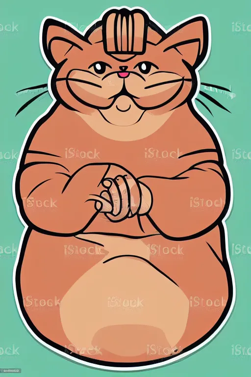 Prompt: Cat that is a sumo wrestler, sticker, colorful, illustration, highly detailed, simple, smooth and clean vector curves, no jagged lines, vector art, smooth