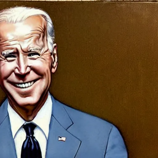 Prompt: joe biden by norman rockwell