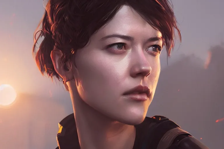 Prompt: mary elizabeth winstead as alyx, source engine, half life, colorful, cinematic, clothing by artgerm, world by greg rutkowski, digital art, global illumination