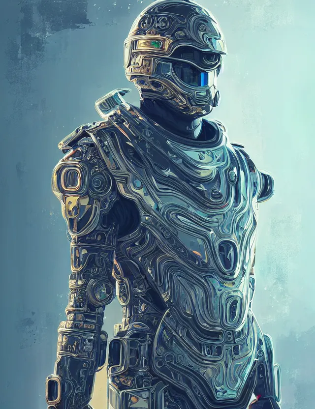 Image similar to futuristic soldier reflective chrome armor super intricate ornaments artwork by tooth wu and wlop and alena aenami and greg rutkows