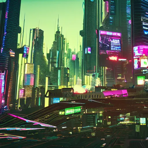 Image similar to cyberpunk city