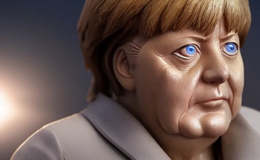 Prompt: angela merkel in attack on titan, daylight. sunlight. lens flare. light fixtures. 8 k. detailed. photorealism. artstation. 2 5 mm f / 1. 7 asph lens. ultra realistic