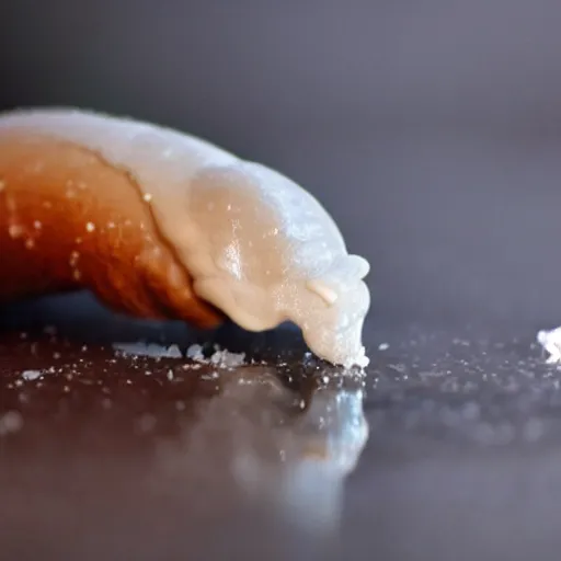 Image similar to skeleton pouring salt on a slug