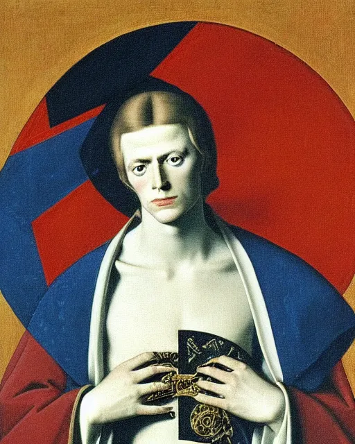 Prompt: avid bowie as a saint by jean auguste dominique ingres