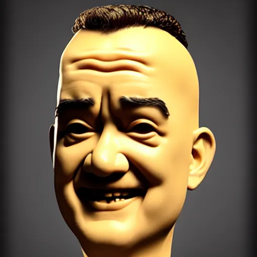 Image similar to a face made of cheese made of tom hanks, 8 k, trending on artstation, unreal engine, hyperrealistic