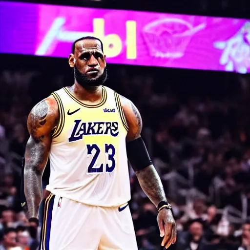 Prompt: LeBron James wearing armor 4K quality