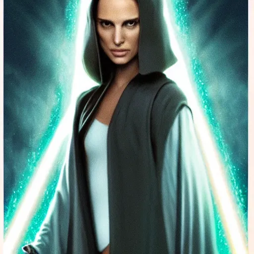 Image similar to Natalie Portman as a Jedi, Highly Detailed