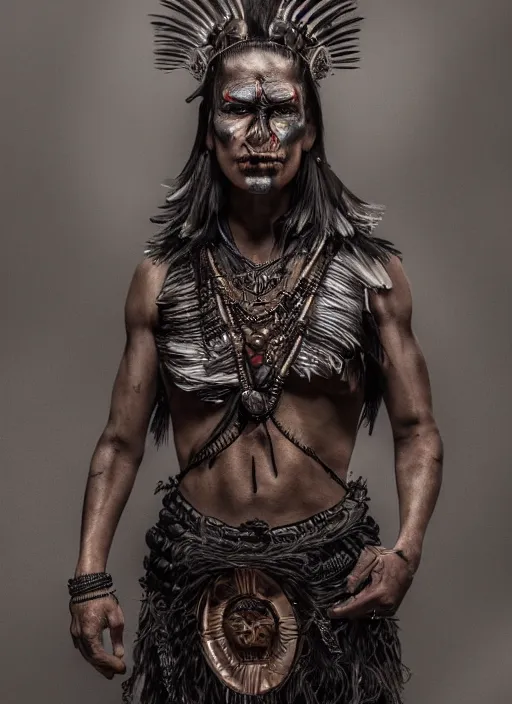 Image similar to a Photorealistic dramatic hyper realistic render of a glamorous Maya warrior smoke by Ken Brower and Deborah Ory, Lois Greenfield, Beautiful dynamic dramatic dark moody lighting, volumetric, shadows, cinematic atmosphere, Octane render,8K