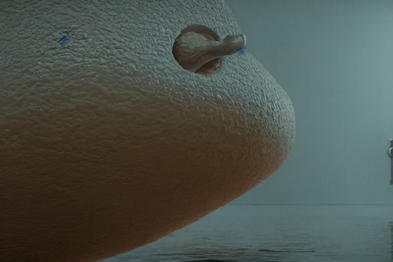 Prompt: hyperrealism aesthetic ridley scott style photography of detailed giant peeing in detailed ultra huge toilet bowl in surreal scene from detailed art house movie in style of denis villeneuve and wes anderson