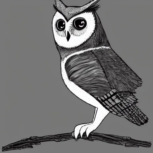 Image similar to danger owl. digital art.