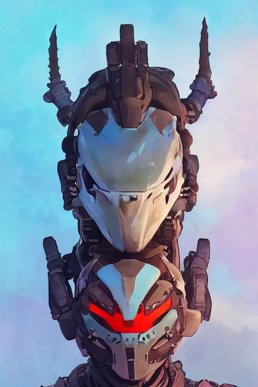 Image similar to combination suit armor aloy horizon forbidden west horizon zero dawn robot ninja mask helmet backpack tribal, art gta 5 comics, official fanart behance hd artstation by jesper ejsing, by rhads, makoto shinkai and lois van baarle, ilya kuvshinov, ossdraws radiating a glowing aura cgi rtx 2 0 2 2