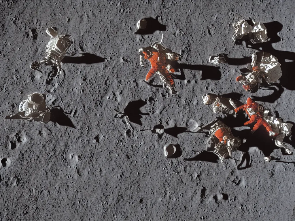 Image similar to cowboys and pirates fighting on the moon, High Definition detail, 8K, photograph