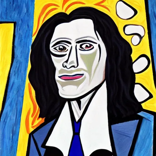 Prompt: tommy wiseau painting by picasso