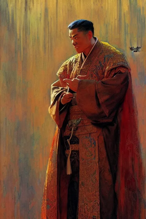 Image similar to priest, character design, ancient china, colorful, painting by gaston bussiere, craig mullins, j. c. leyendecker, tom of finland