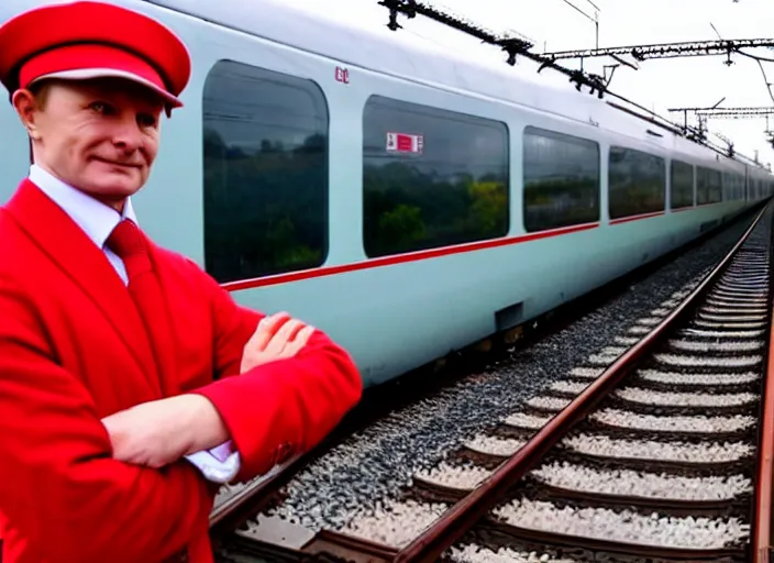 Image similar to train driver of the Russian Railways