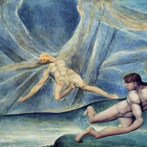 Prompt: real life version of the painting jacob's dream by william blake, live action filmed by wes anderson