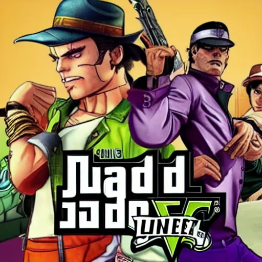 Image similar to jojo joestar in gta5 box art