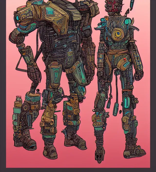 Image similar to atompunk / decopunk powered armor in the style of jean giraud in the style of moebius trending on artstation deviantart pinterest detailed realistic hd 8 k high resolution