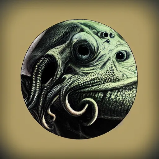 Image similar to fisheye lens of cthulhu