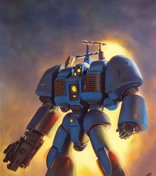 Prompt: scifi painting of gouf mobile suit by dariusz zawadzki, kenneth blom, mental alchemy, james jean, pablo amaringo, naudline pierre, contemporary art, totalitarian