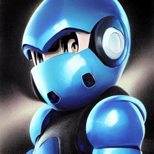 Image similar to a photo of a real - life megaman, hyperrealism