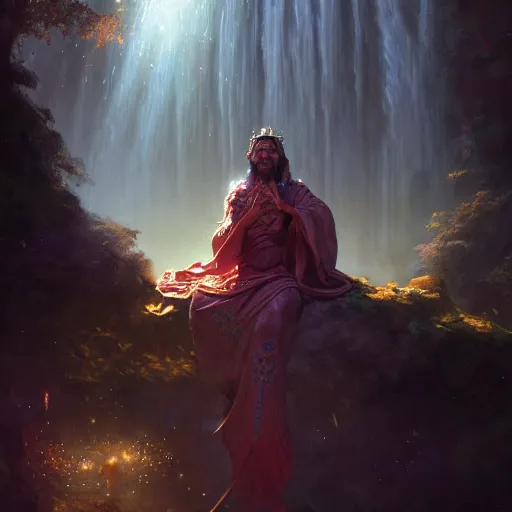 Image similar to god of life, magical world, by greg rutkowski, sung choi, photo realistic, 8 k, cinematic lighting, hd, atmospheric, hyperdetailed, trending on artstation, devainart, digital painting, glow effect