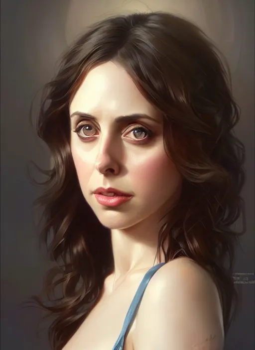 Image similar to ultra realistic illustration, hot alison brie. realistic intricate, elegant, highly detailed, digital painting, artstation, concept art, smooth, sharp focus, illustration, art by artgerm and greg rutkowski and alphonse mucha and wlop