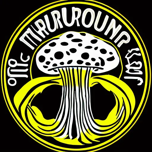 Image similar to mushroom dispensary logo, spores, mycelium