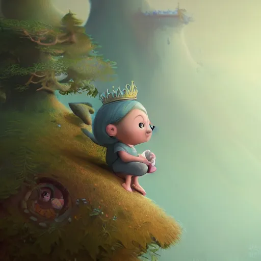 Prompt: super cute princess 3D concept by EYMBEEYO and Gediminas Pranckevicius, foggy, glowing effect, rule of thirds, chubby, face realistic, Game Art, Zenith angle, hyper detailed, no background, Character Modeling, cartoon, cinematic, raytrace, Trend on artstation, C4D