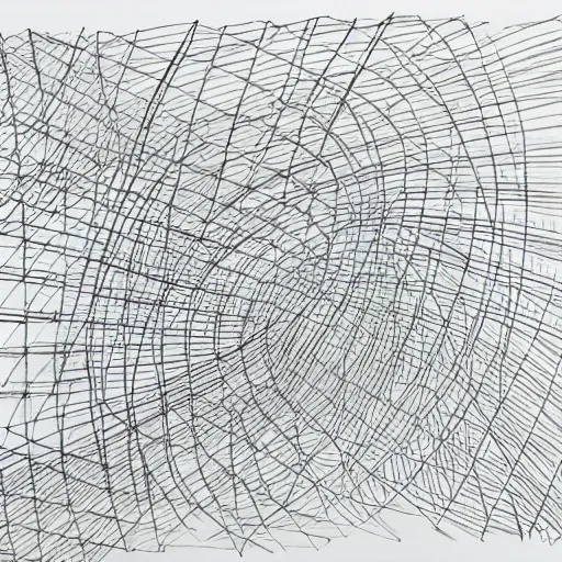 Image similar to continuous single line contour - drawing of neo matrix, pen on white paper