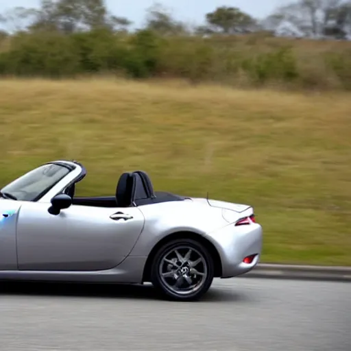 Prompt: grey mazda mx 5