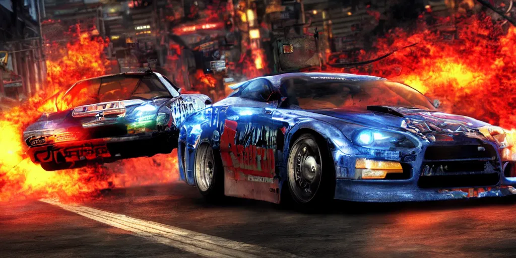 Prompt: Burnout 3: Takedown, realistic 4k octane beautifully detailed render, 4k post-processing, highly detailed, intricate complexity, epic composition, magical atmosphere, cinematic lighting, masterpiece, ultra hd