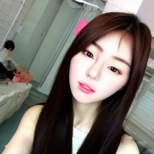 Prompt: selfie of pretty Korean girl