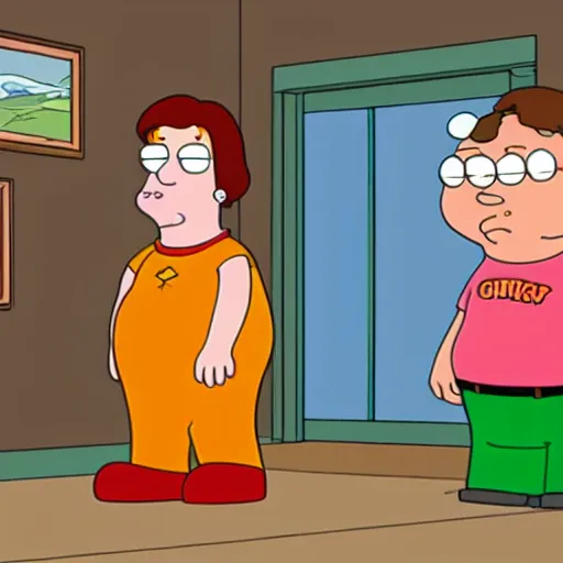 Prompt: homelander as a family guy character