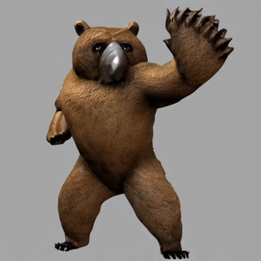 Prompt: bear owl, high quality render, unreal engine , trending