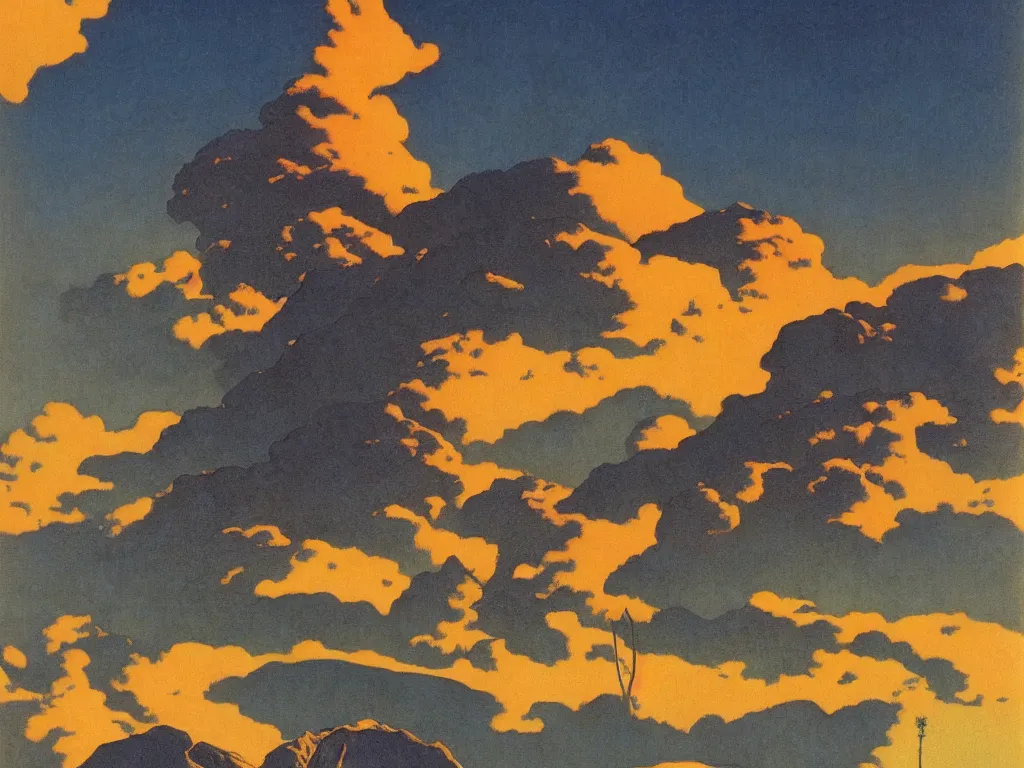 Prompt: 🌅 by maxfield parrish