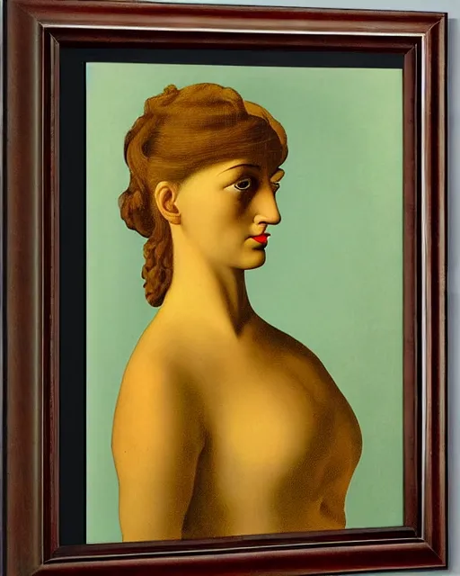 Image similar to portrait of a young woman, by Salvador Dali