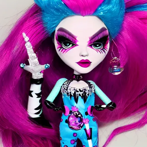Prompt: jeffree star as a monster high doll
